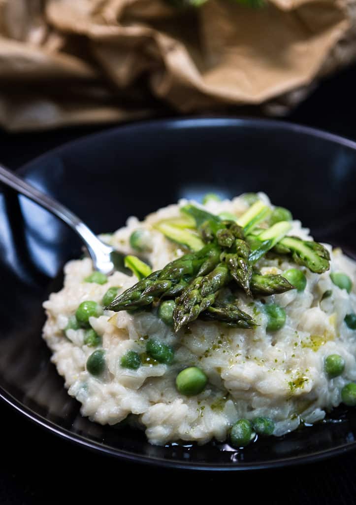 risotto aux asperges et petit pois