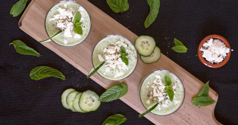 Soupe de Concombre Menthe Fêta