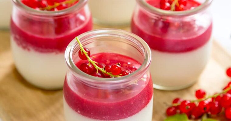 Panna Cotta Vegan à la Groseille