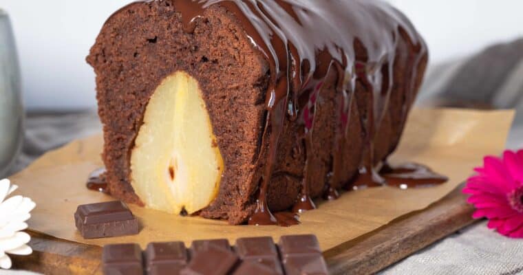 Cake Chocolat Poires Pochées