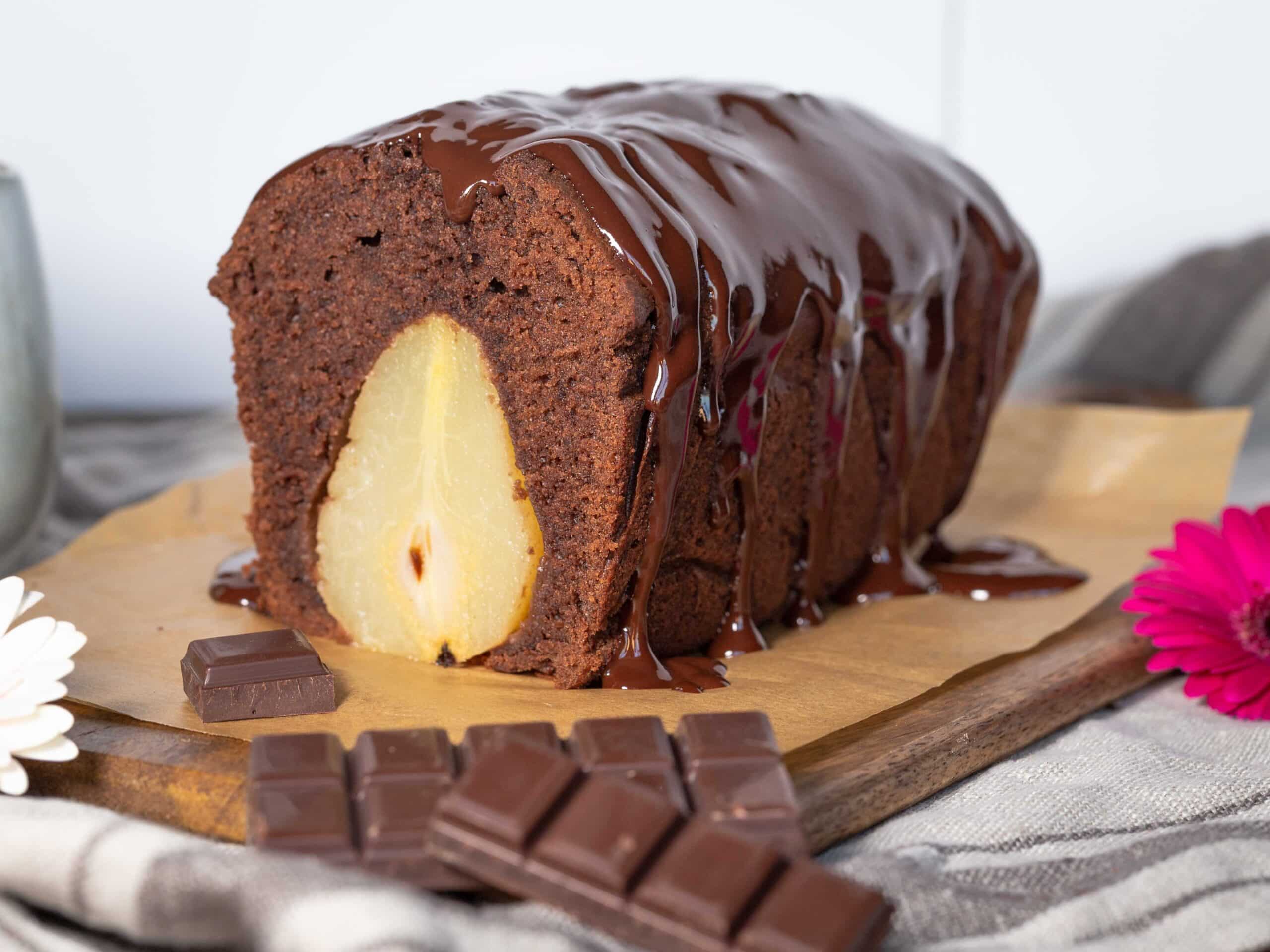 Cake Chocolat Poires Pochées