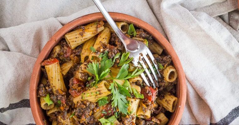 Sauce vegan Champignons et Vin Rouge (façon bolognaise)