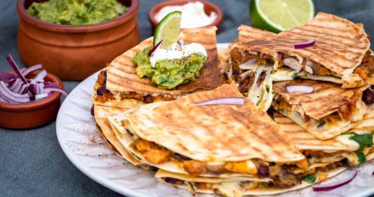 Quesadillas Végétariennes à la Patate Douce (Sans Gluten)