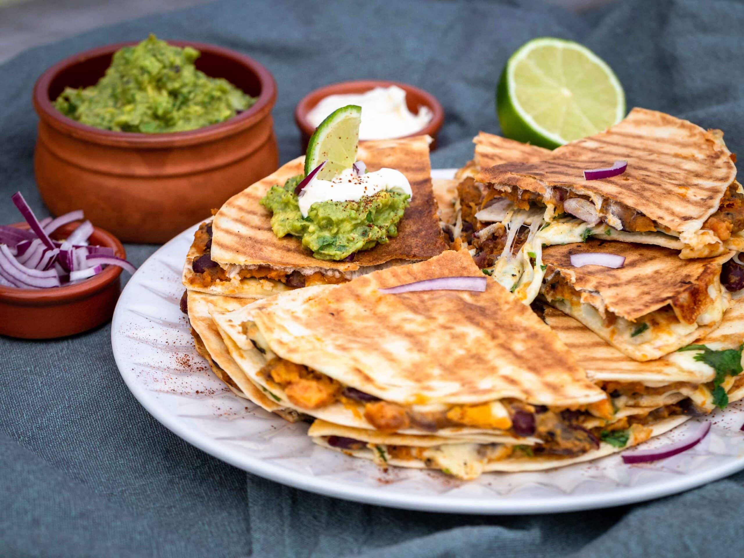 Quesadillas Végétariennes à la Patate Douce (Sans Gluten)