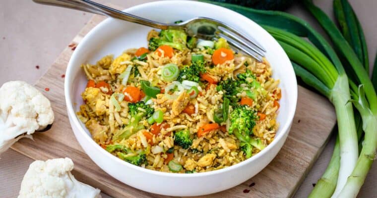 Riz de Chou Fleur sauté aux petits légumes (Sans Gluten)
