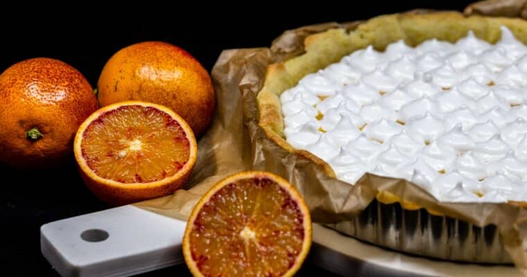 Tarte Orange Sanguine Meringuée