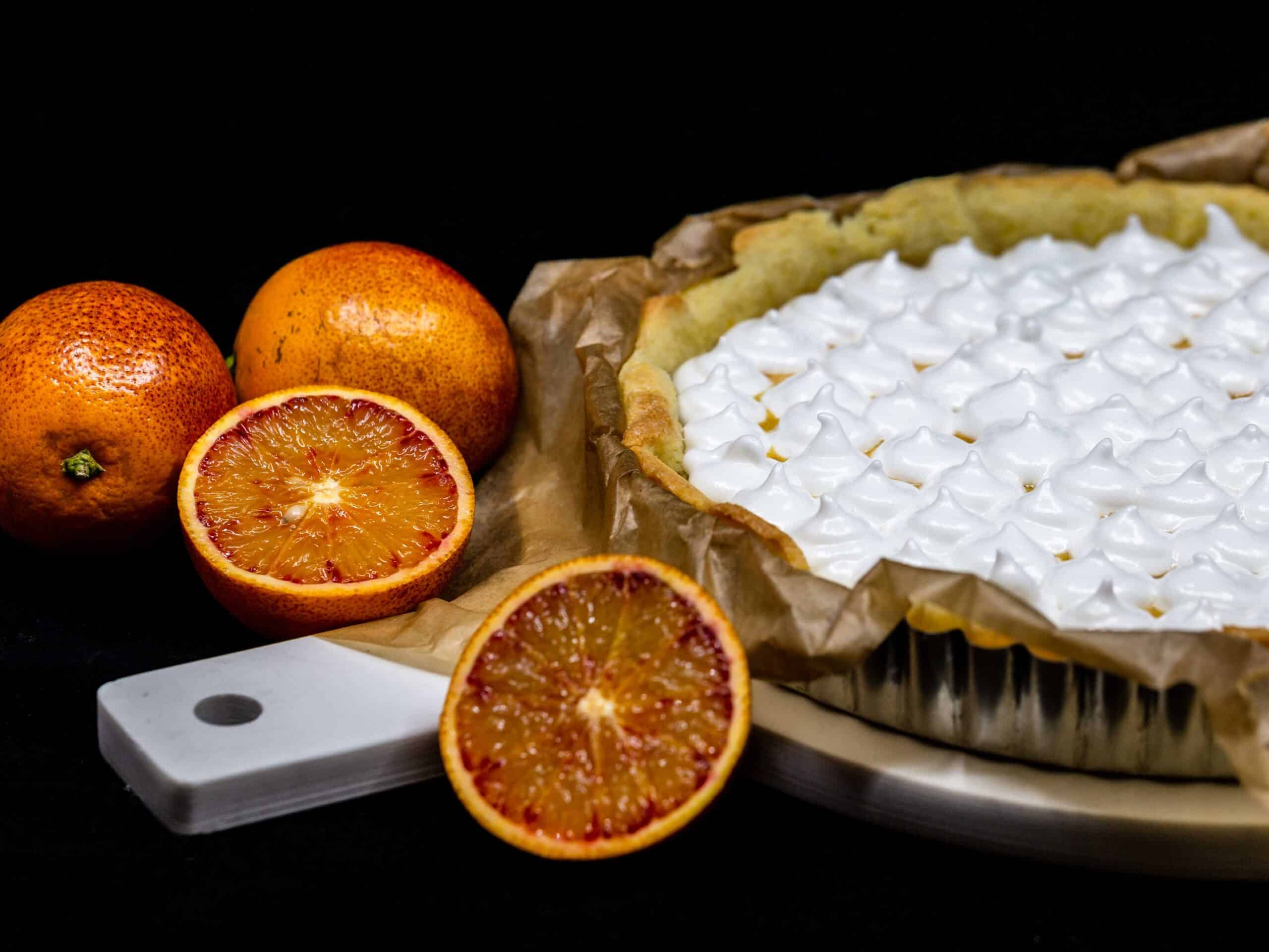 Tarte Orange Sanguine Meringuée