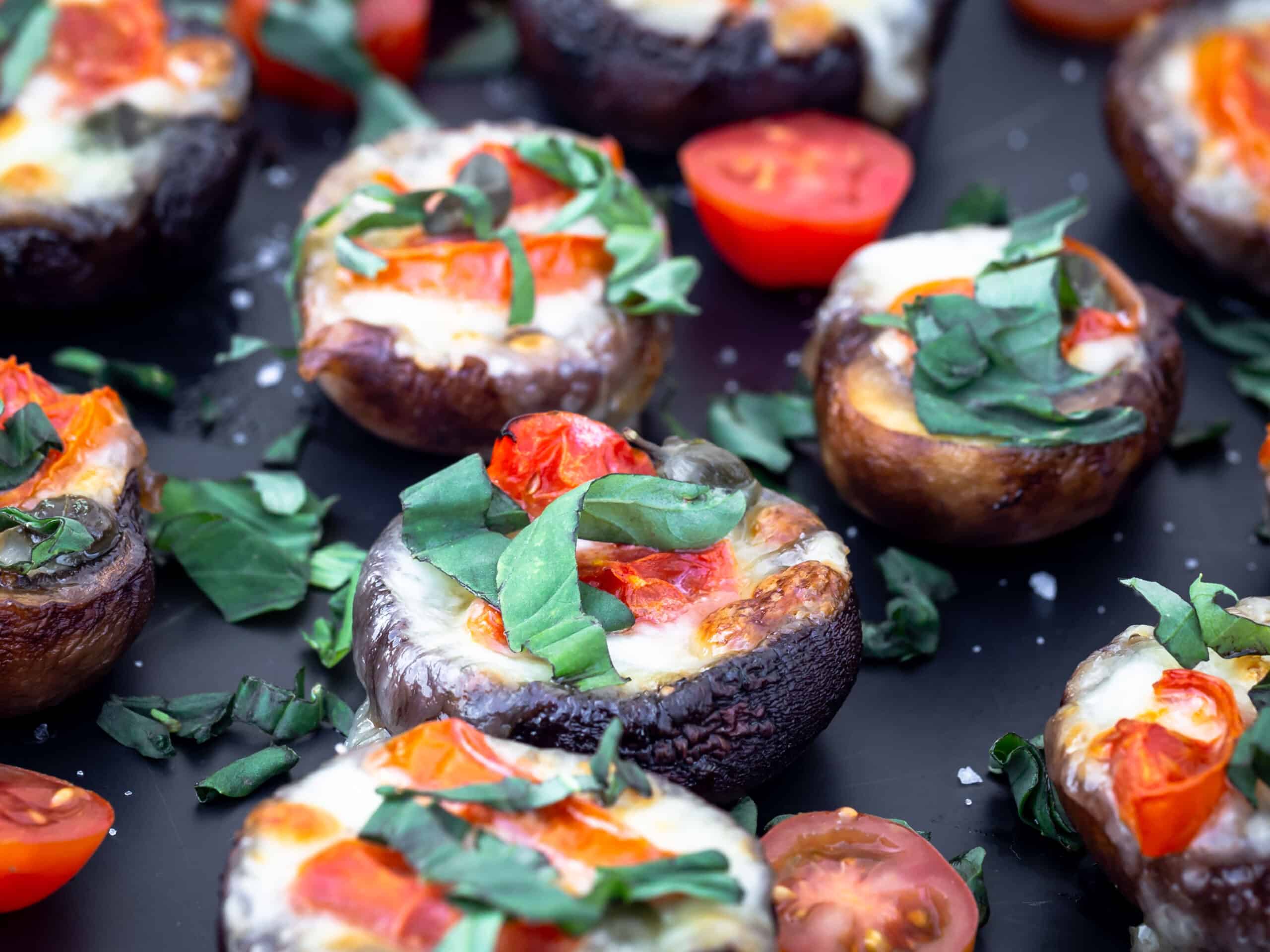Mini Pizzas sur Champignons (Sans Gluten)