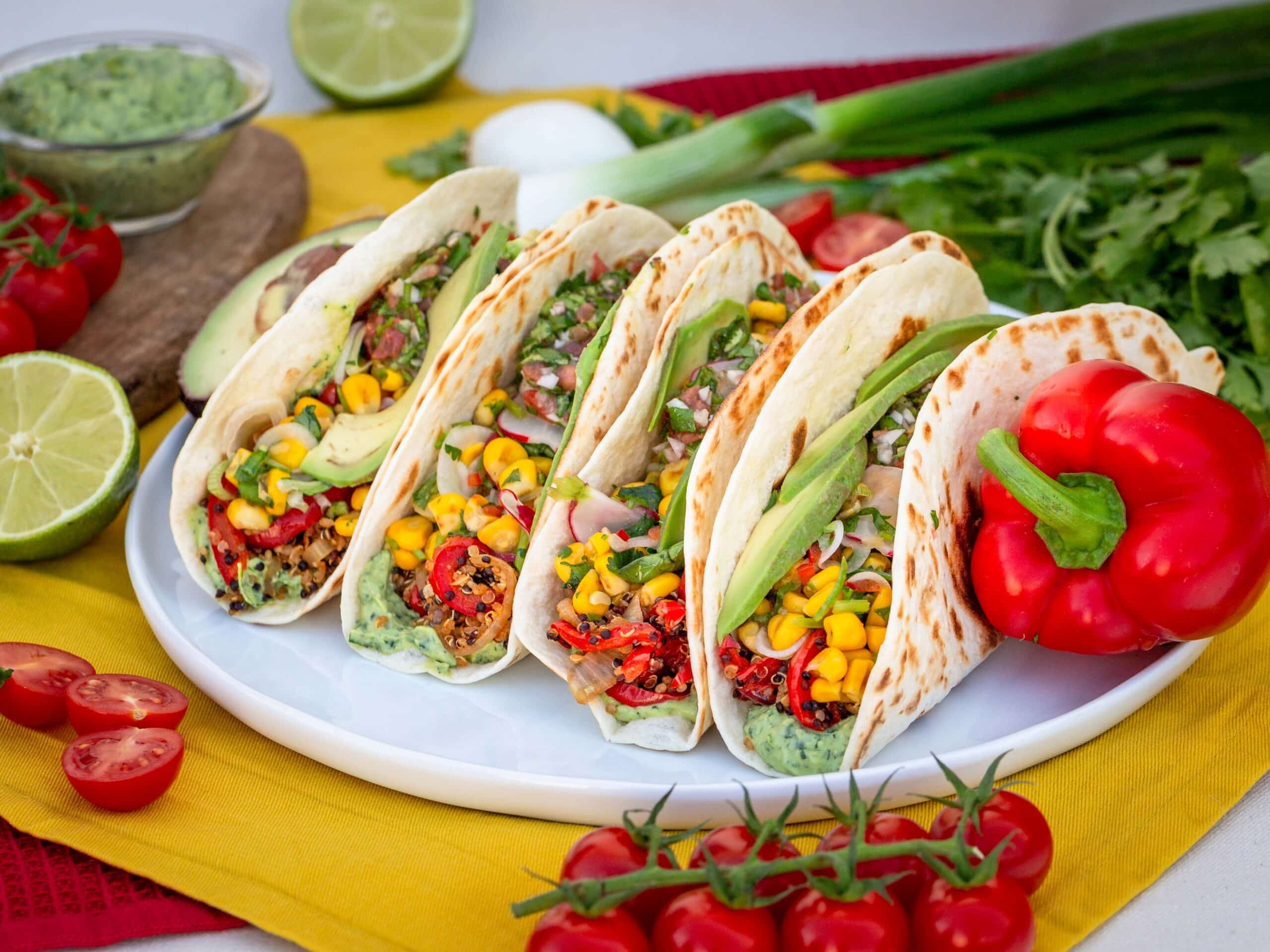 Tacos Végétaliens au Quinoa et Maïs (Sans Gluten)