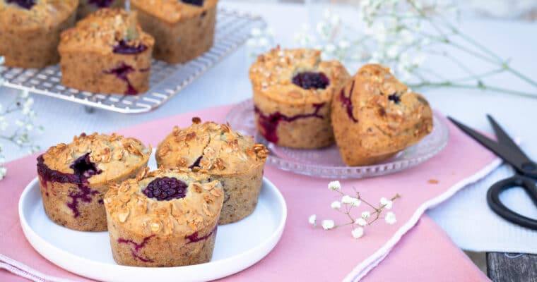 Muffins Mûres Banane (Vegan et Sans Gluten)