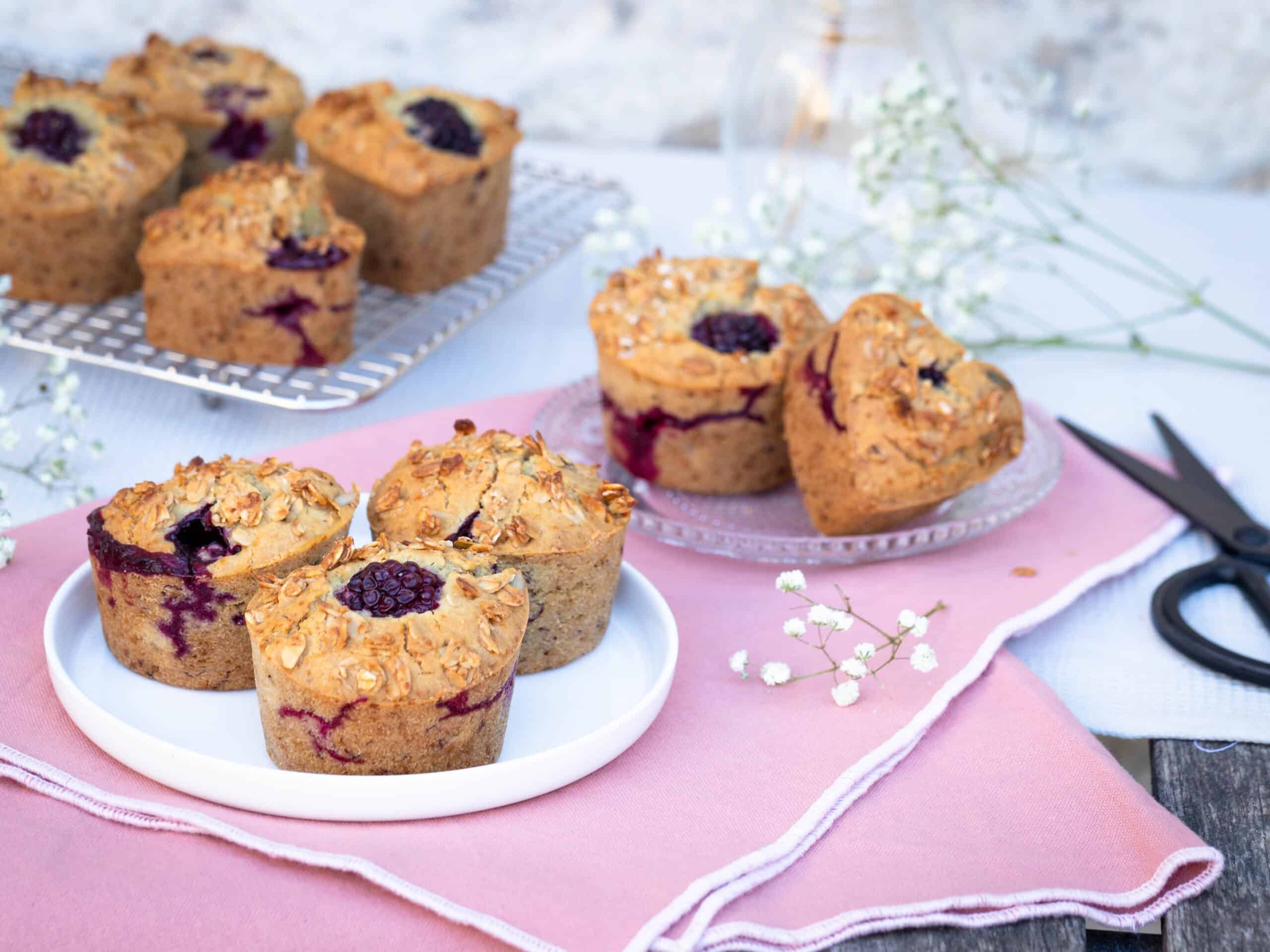Muffins Mûres Banane (Vegan et Sans Gluten)