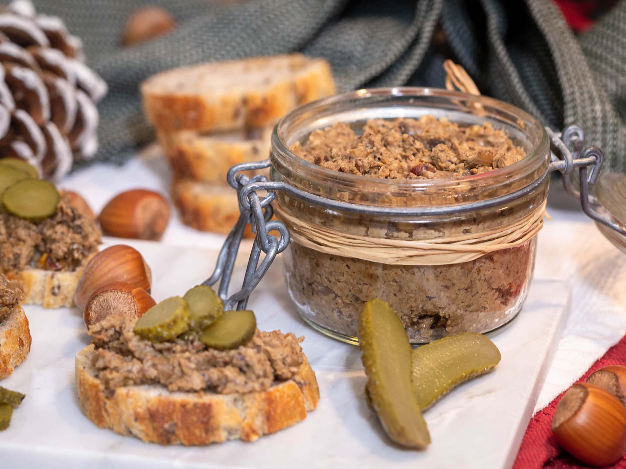 Pâté Vegan aux Cèpes et Noisettes (Sans Gluten)