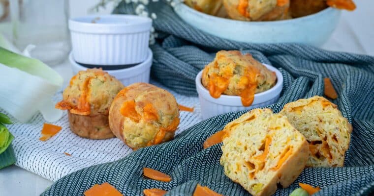 Muffins Poireaux Mimolette (Végétariens)