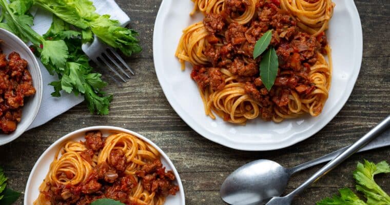 Sauce bolognaise aux Protéines de Soja Texturées