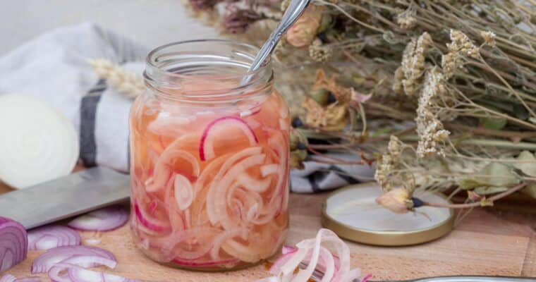 Oignons Doux Vinaigrés (Vegan, Sans Gluten)