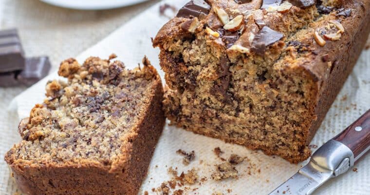 Banana Bread Vegan aux Pépites de Chocolat