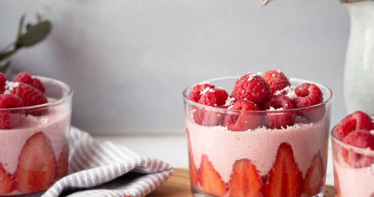 Mousses Vegan Fraise Framboise