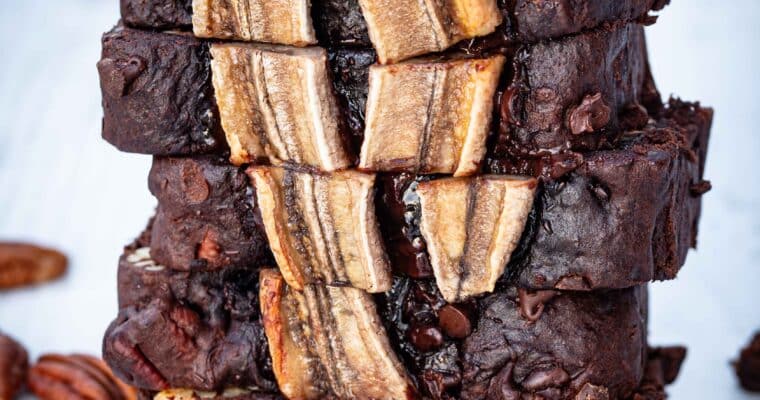 Banana Bread Double Chocolat (Vegan + Sans Gluten)