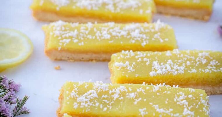 Barres au Citron et Coco (sans œuf)