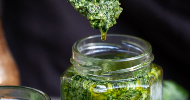 Pesto aux Fanes de Radis (recette zéro déchet, version vegane)