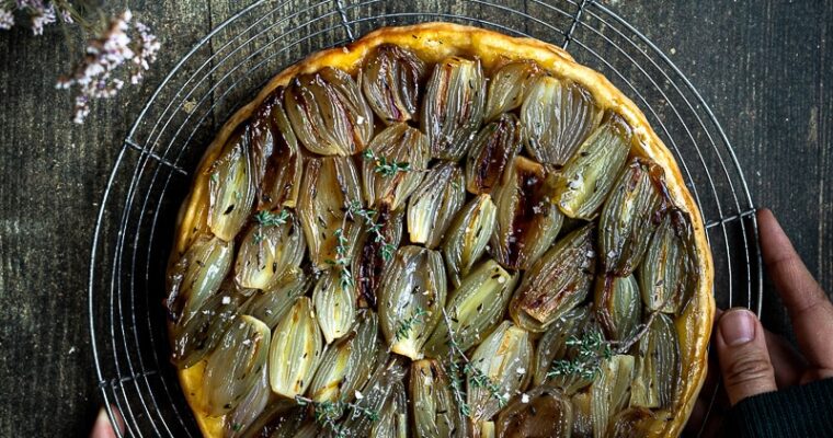 Tarte Tatin aux Échalotes et au Miel