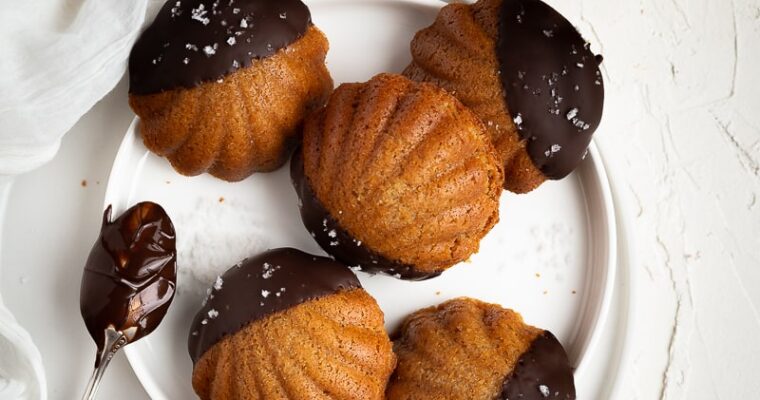 Madeleines Vegan Chocolat noir et Fleur de sel