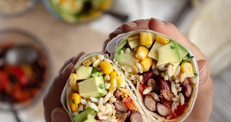 Burritos aux Haricots Rouges, Maïs et Avocat