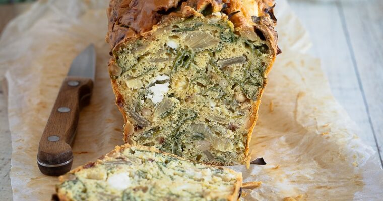 Cake aux Blettes, Fêta, Pignons