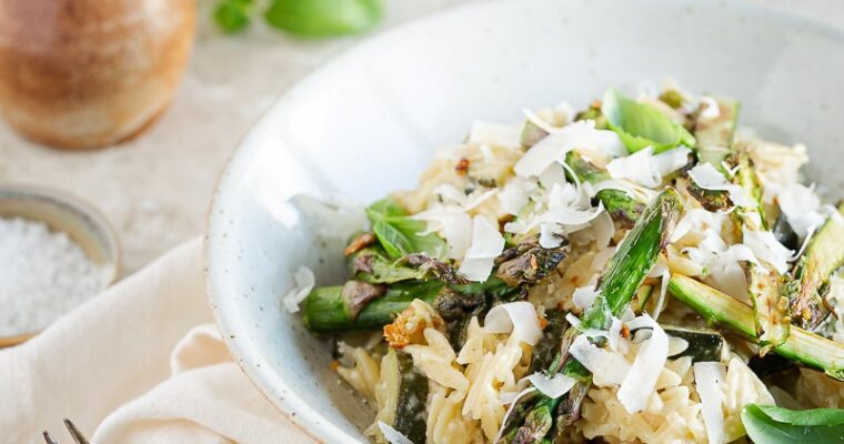 Orzotto aux Asperges Vertes, Courgettes et Citron