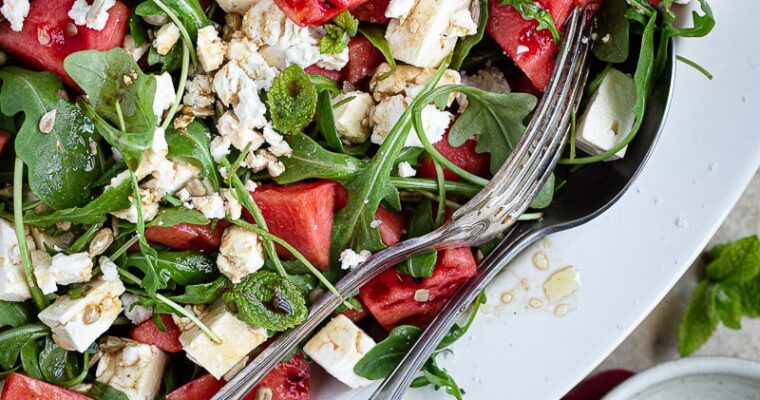 Salade Pastèque Roquette et Feta