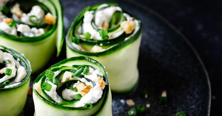 Roulés de Concombre au Fromage Frais