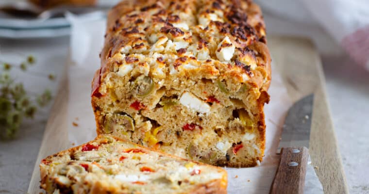 Cake Poivrons Olives et Feta