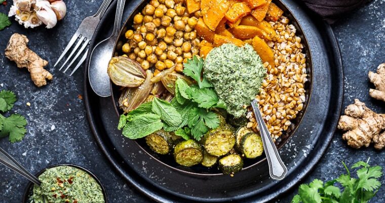 Buddha Bowl de Légumes rôtis aux Épices Indiennes
