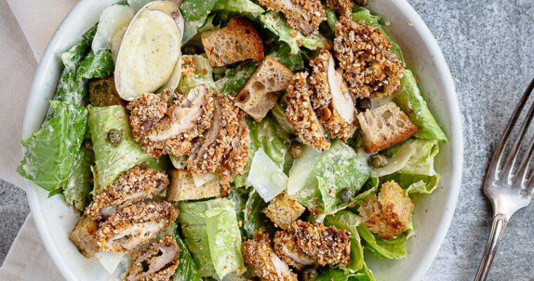 Salade César et Shiitakés Panés