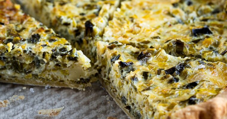 Quiche aux Poireaux et Saint-Nectaire