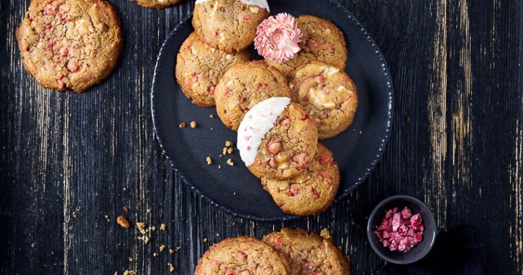 Cookies Chocolat Blanc et Pralines Roses