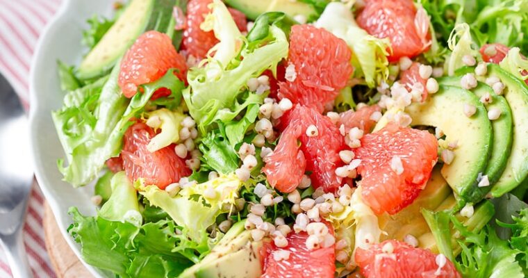 Salade d’hiver au Pamplemousse, Sarrasin et Frisée