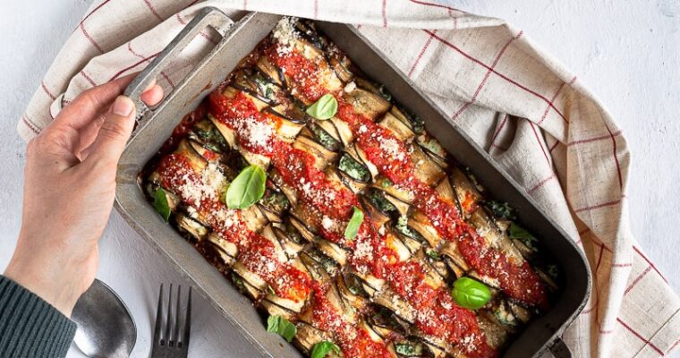 Aubergines roulées Ricotta et Épinards
