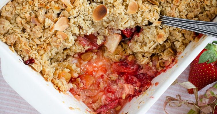 Crumble Fraise Rhubarbe