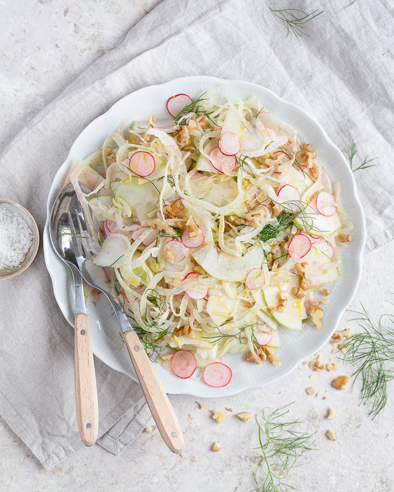 Cette Salade de Fenouil et Pommes est l'équilibre parfait entre la fraîcheur, le croquant, la douceur et l'anis !
