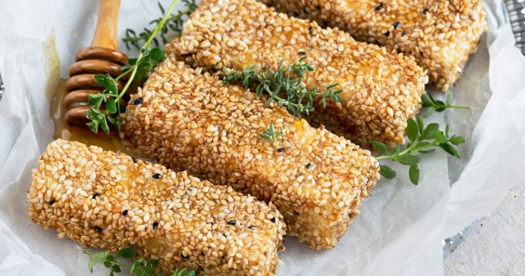 Feta panée au sésame