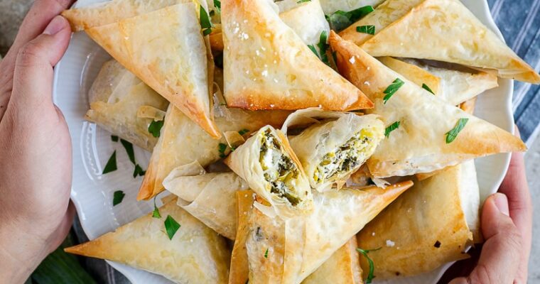 Samoussas aux poireaux et feta