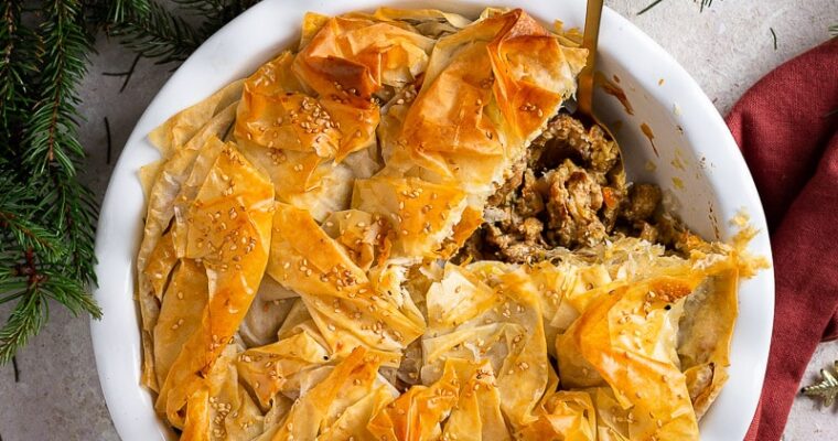 Tourte de Noël pleurotes et estragon, le plat vegan qui fait sensation à table 