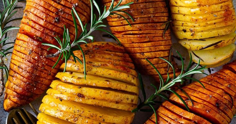 Patates douces hasselback