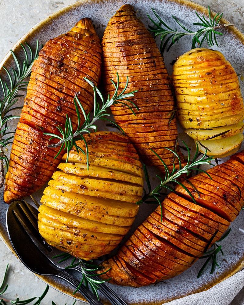 Patates douces hasselback