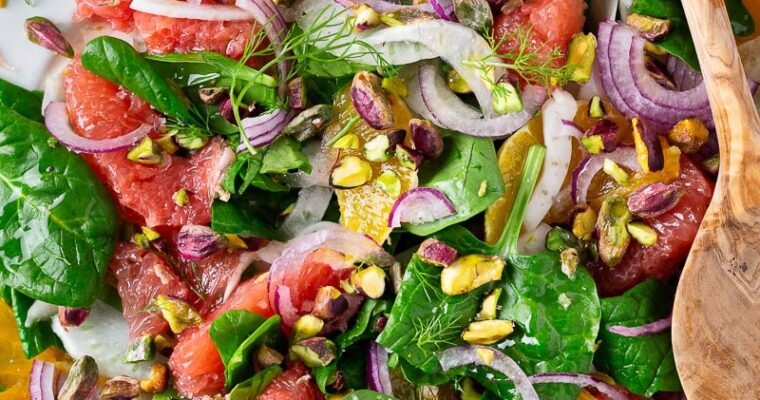 Salade épinards agrumes et fenouil
