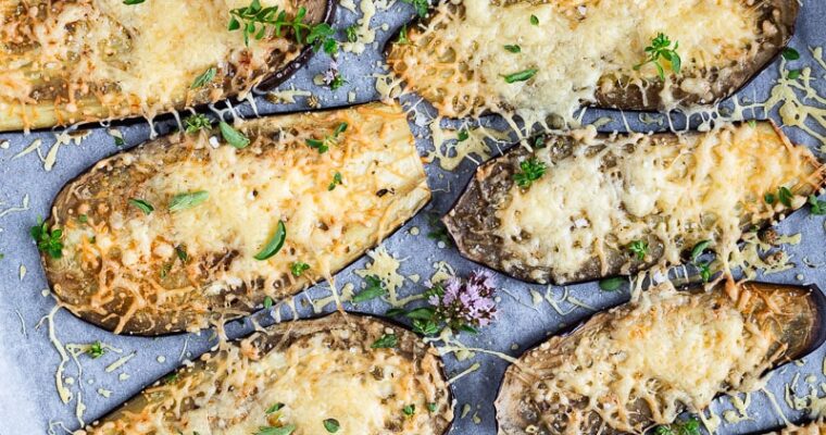 Tranches d’aubergines gratinées express