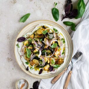 Courgettes pimentées à la crème de feta
