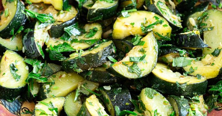 Courgettes froides ail coriandre et cumin : recette fraîcheur