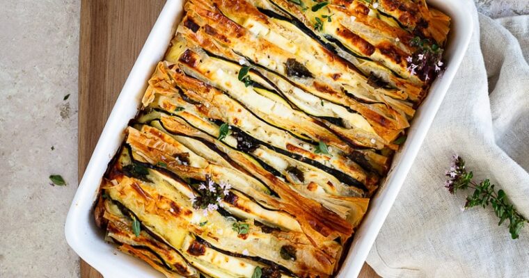 Crinkle courgette feta menthe 